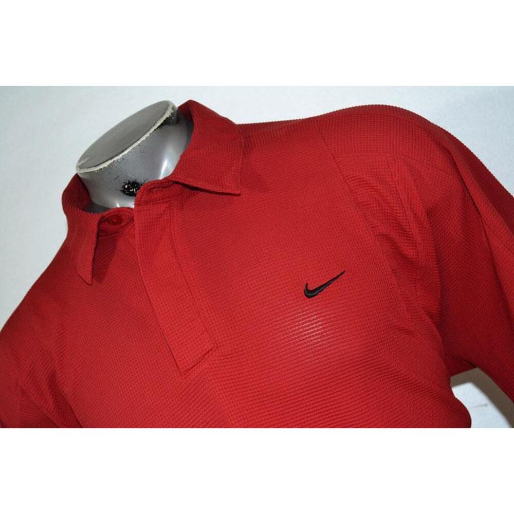 18269 Nike Golf Polo Shirt Performance Red Polyester Size 2XL Mens - Picture 8 of 8